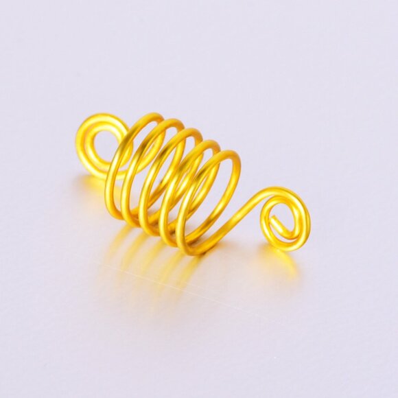 BBTO 50 Pieces Copper Hair Dreadlocks Coil Hair Wraps Braiding Dread Locks Metal - Picture 1 of 6